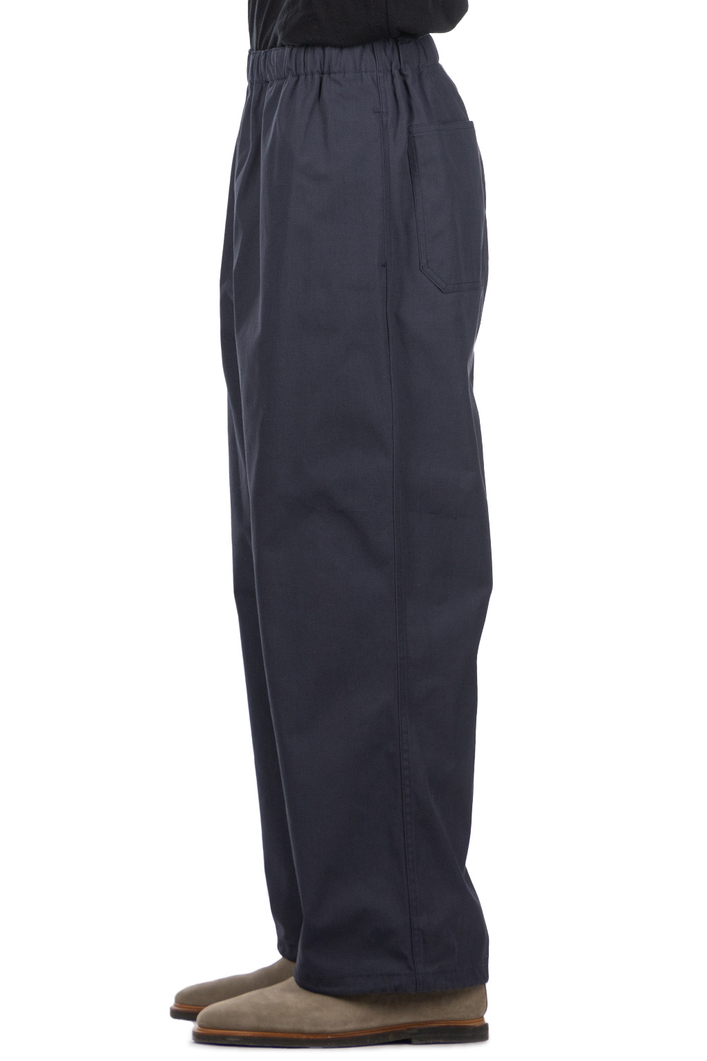 YLEVE - Y : Cotton Poly Twill Easy Trousers - Navy