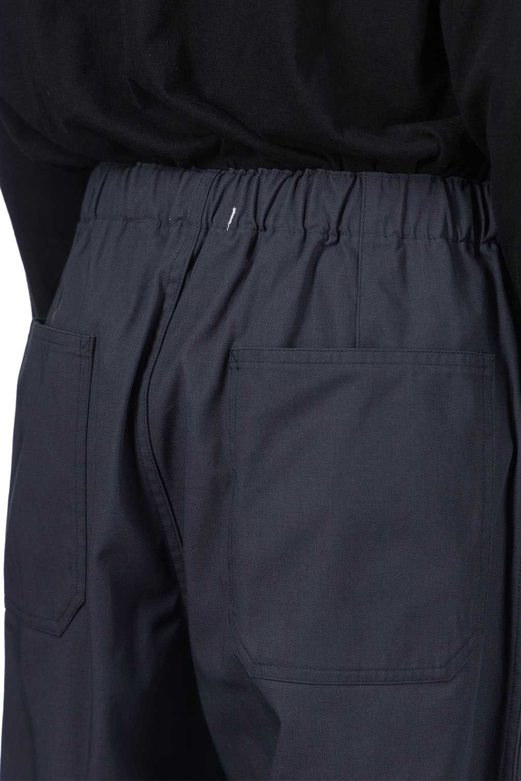 YLEVE - Y : Cotton Poly Twill Easy Trousers - Navy