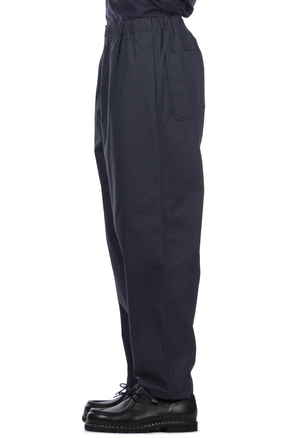 YLEVE - Y : Cotton Poly Twill Tapered Easy Trousers - Navy