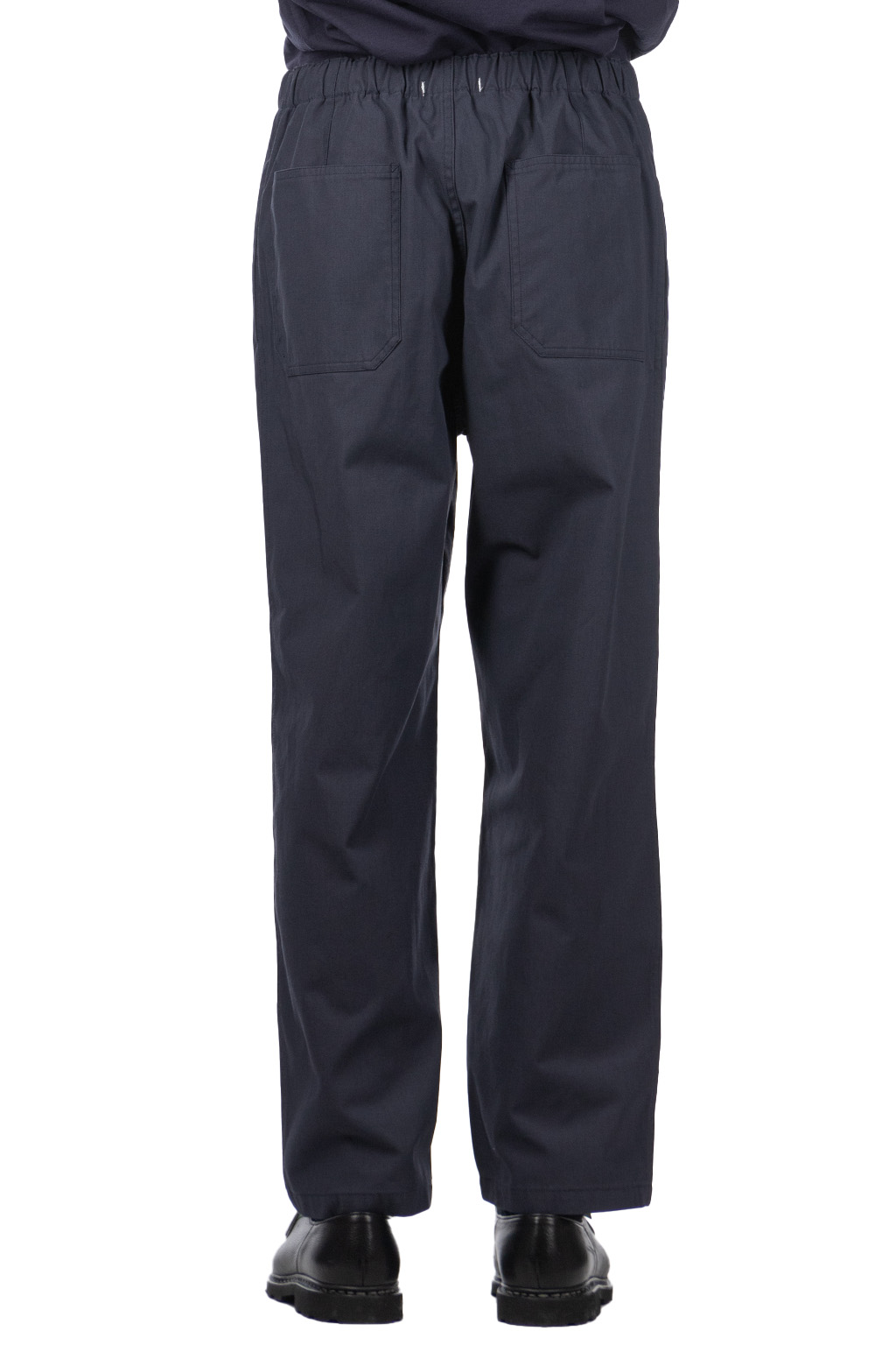 YLEVE - Y : Cotton Poly Twill Tapered Easy Trousers - Navy