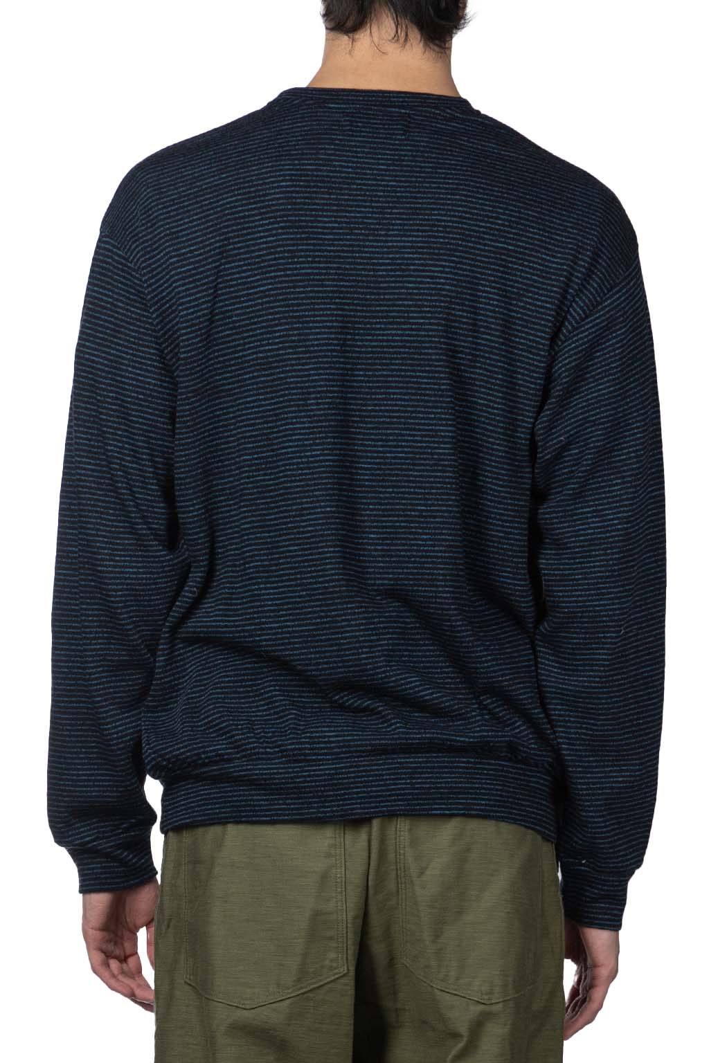 marka - Crew Neck Top - Black x Blue