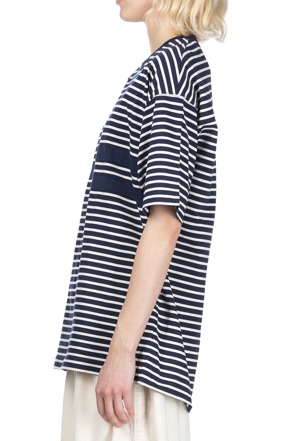 ts(s) - Stripe Disconnection Line T-Shirt - Navy